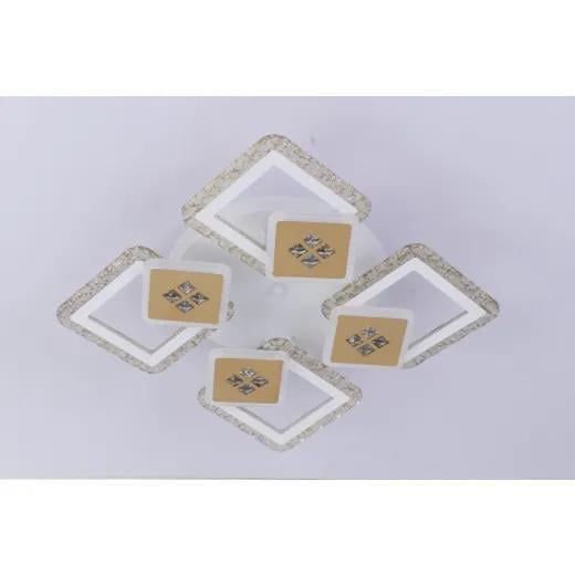 LED-люстра стельова Valeso V-K39940-4+4+1 WT/Gold з пультом 124W (28688127)