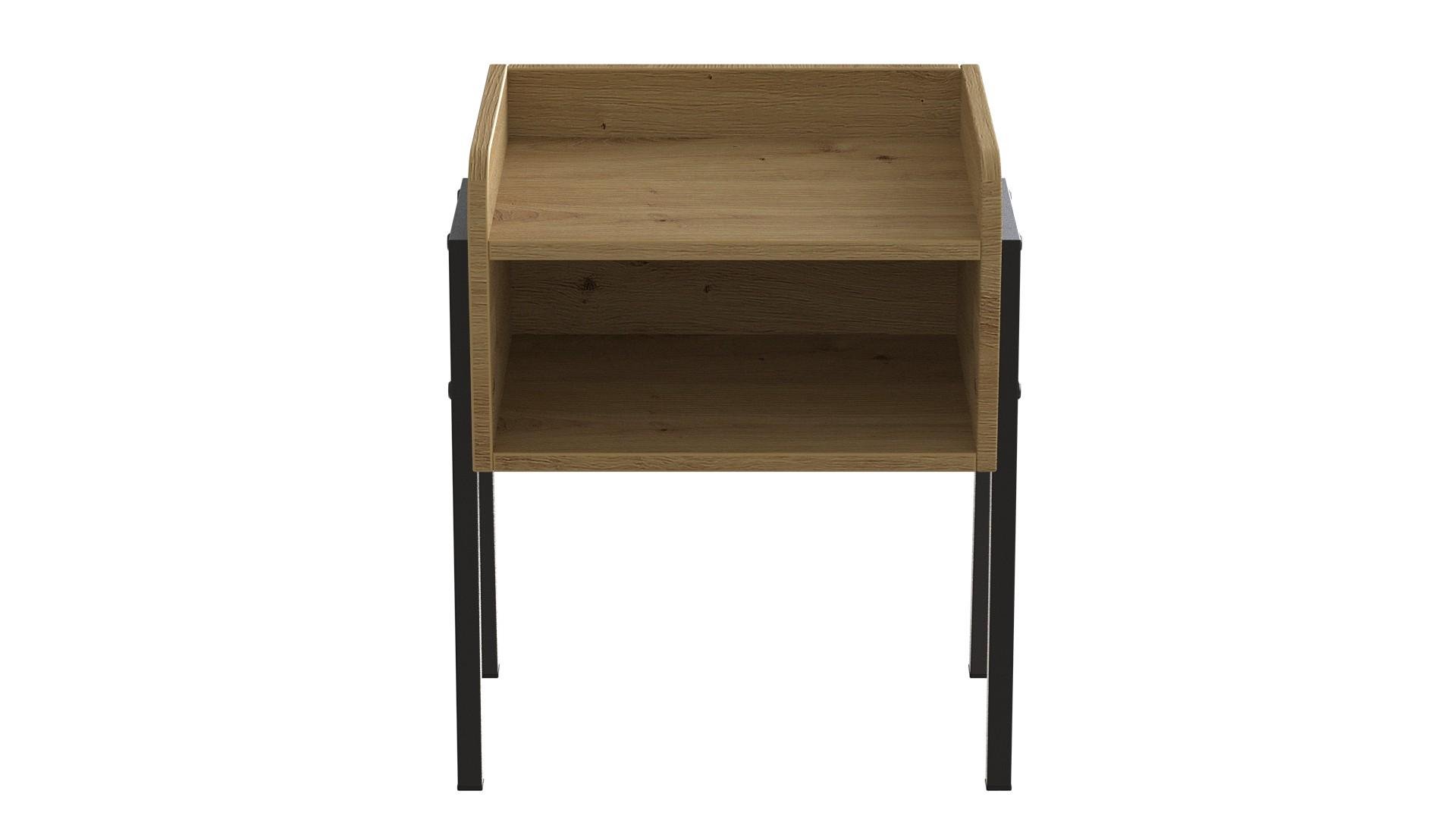 Тумба модульная Ferrum-decor Джузи металл/ДСП 16 мм 540x450x320 мм Черный/Дуб Артизан (FRD-102973)