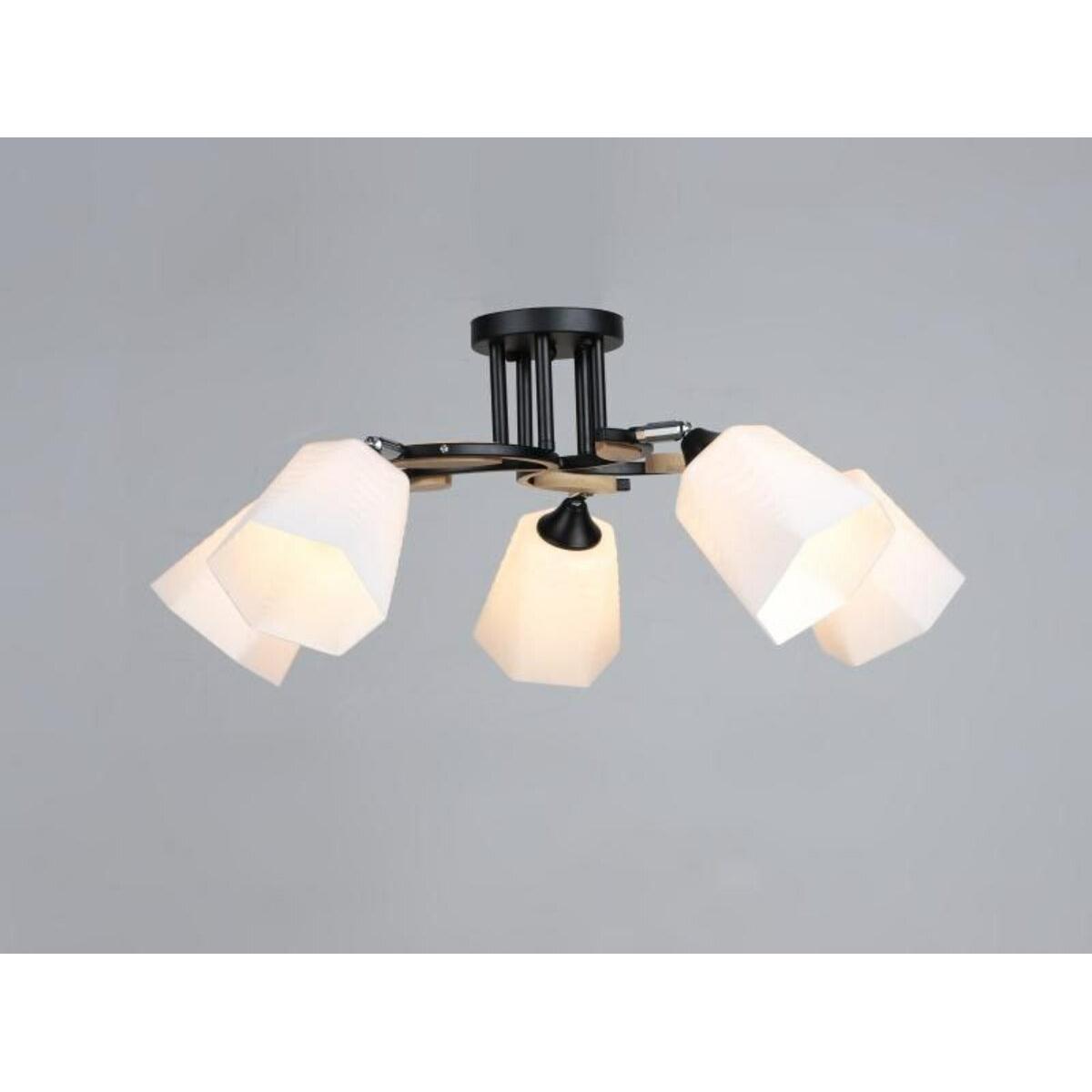 Люстра Sirius B N4867/5 BK/WOOD на 5 плафонов (372779)