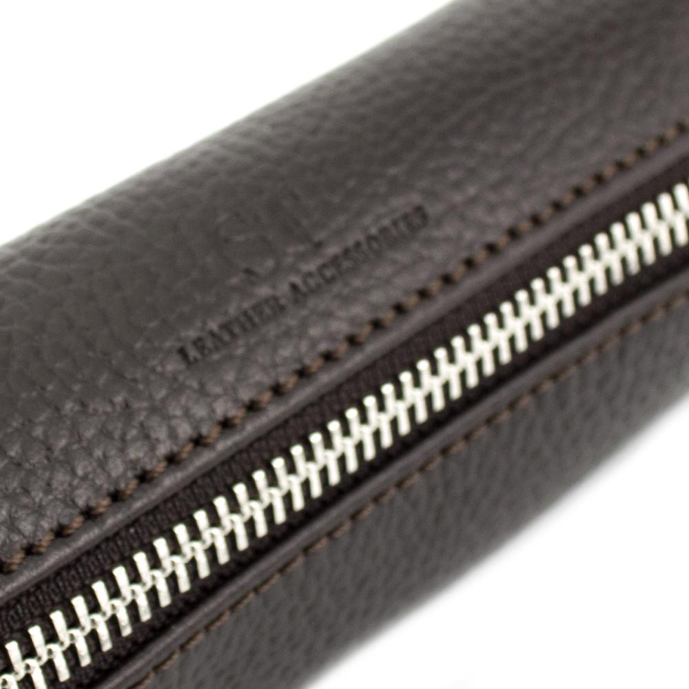 Ключница кожаная HC-104 на молнии Коричневый - фото 4