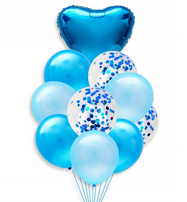 Воздушные шары Crystal 10 шт. Blue