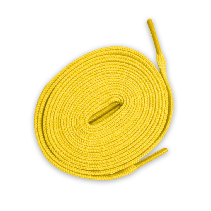 Шнурки для обуви плоские 120 см Желтый (S-07 B_1 №62)