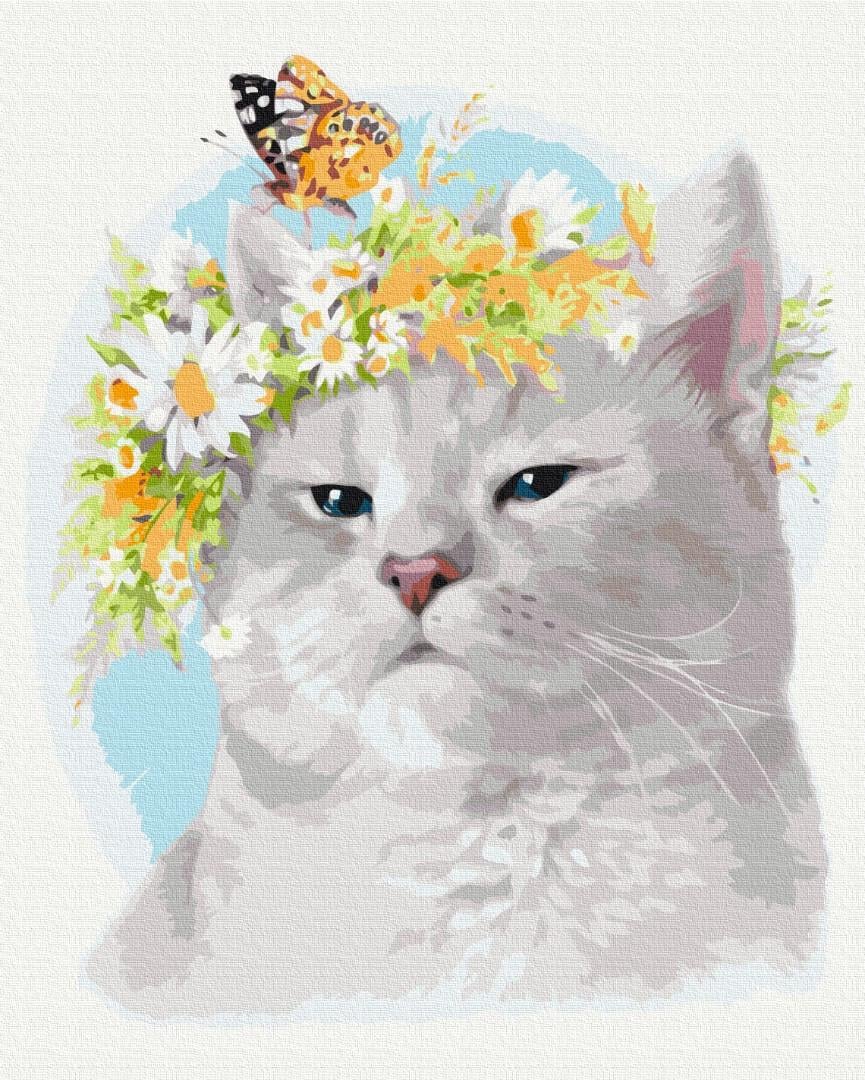 Картина за номерами Brushme BS52540 Котячий настрій 40х50 см (1839270703)