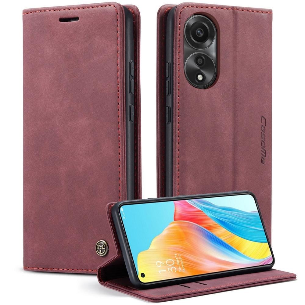 Чехол книжка с магнитом OPPO A78 4G CaseMe Wine (34419-42)
