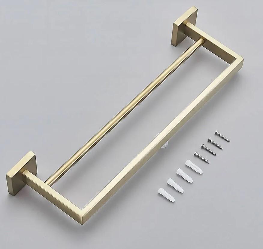 Полотенцедержатель REA Erlo REA-06909 двойной Золотой (231514) - фото 6 Полотенцедержатель REA Erlo REA-06909 двойной Золотой (231514) - фото 6