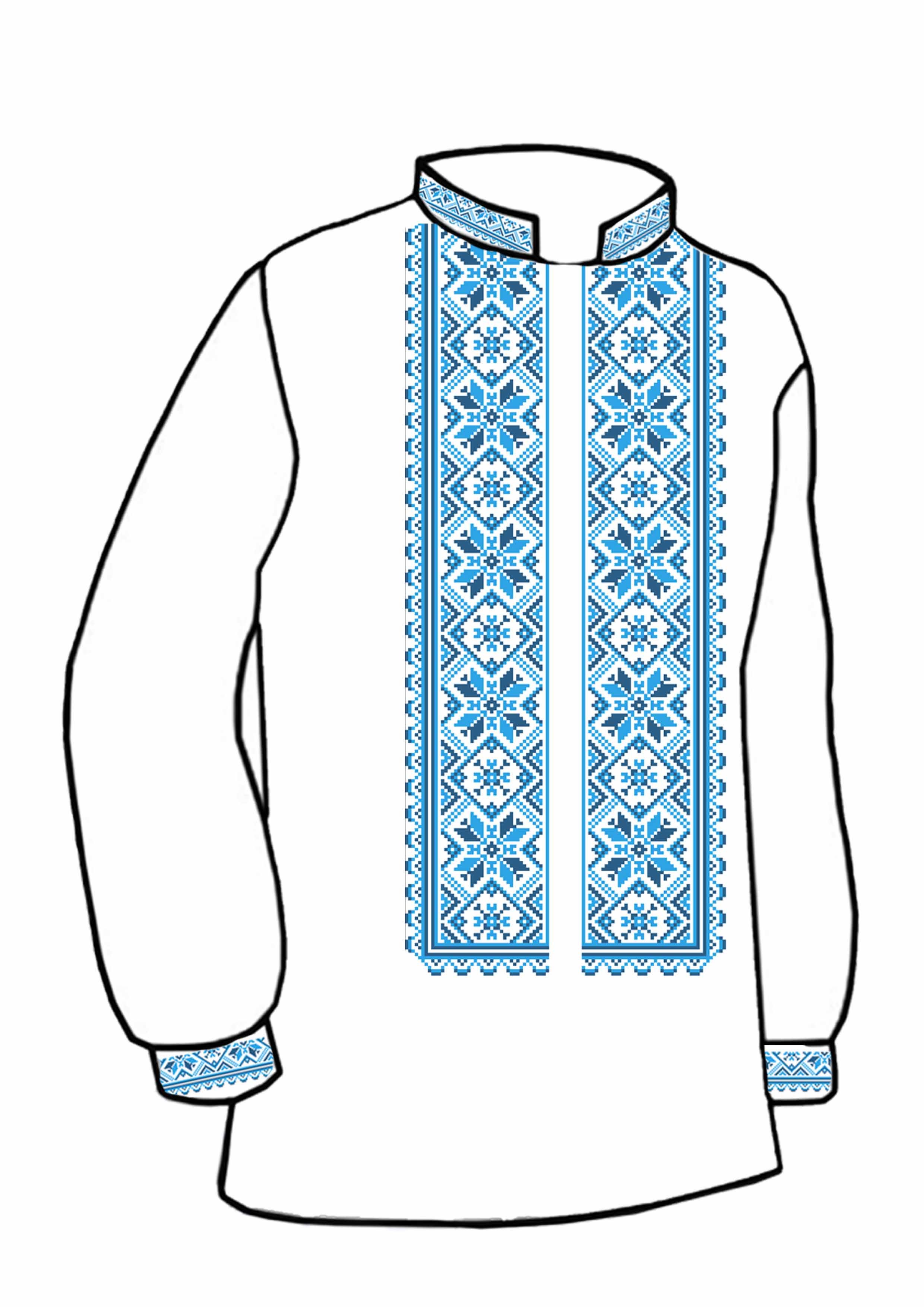 Заготовка для вишивки нитками або бісером сорочка СЧ-48 домоткане полотно Заготовка для вишивки нитками або бісером сорочка СЧ-48 домоткане полотно