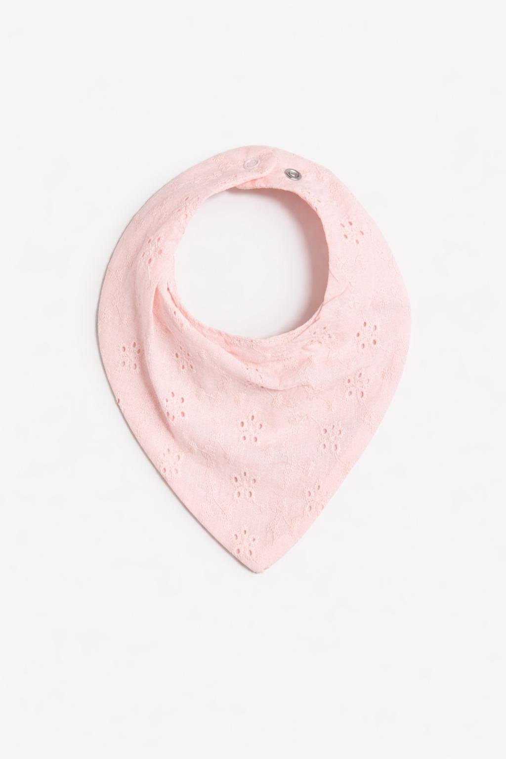 Слюнявчик бродерие Розовый (1277754)