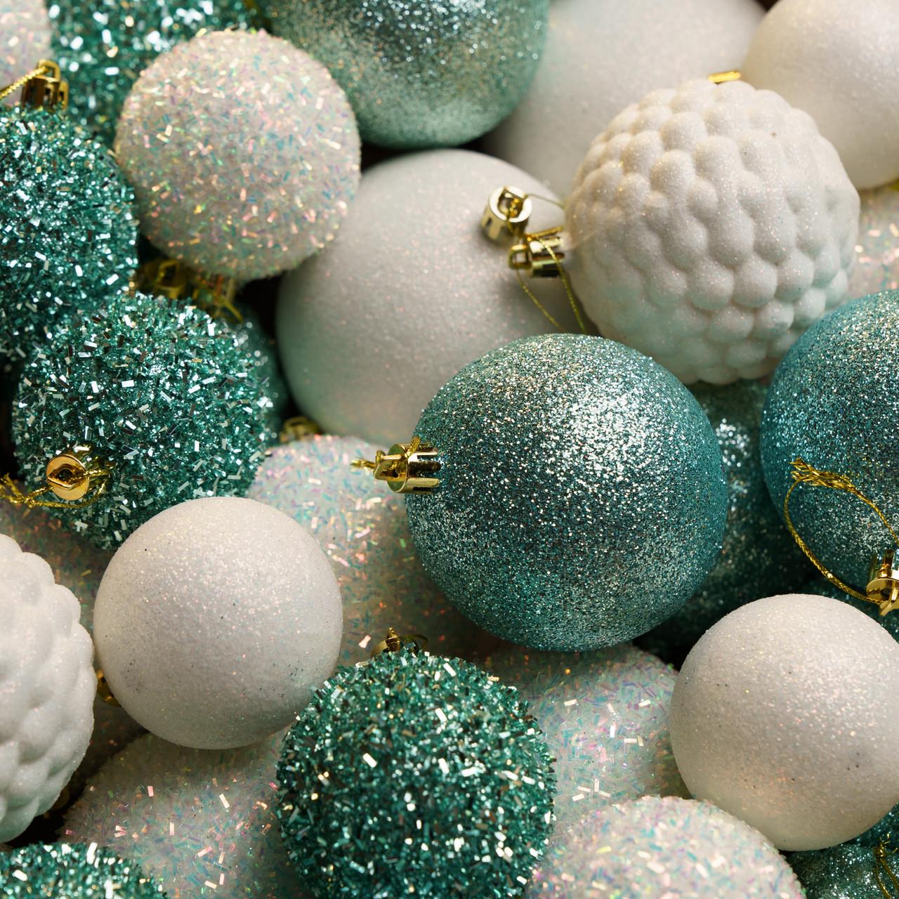 Набор новогодних шаров Блеск 40 шт. Мятный - фото 3