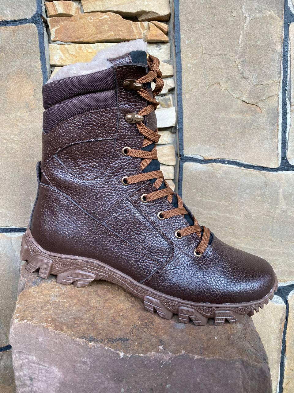 Берцы военные кожаные зимние р. 48 Коричневый Берцы военные кожаные зимние р. 48 Коричневый