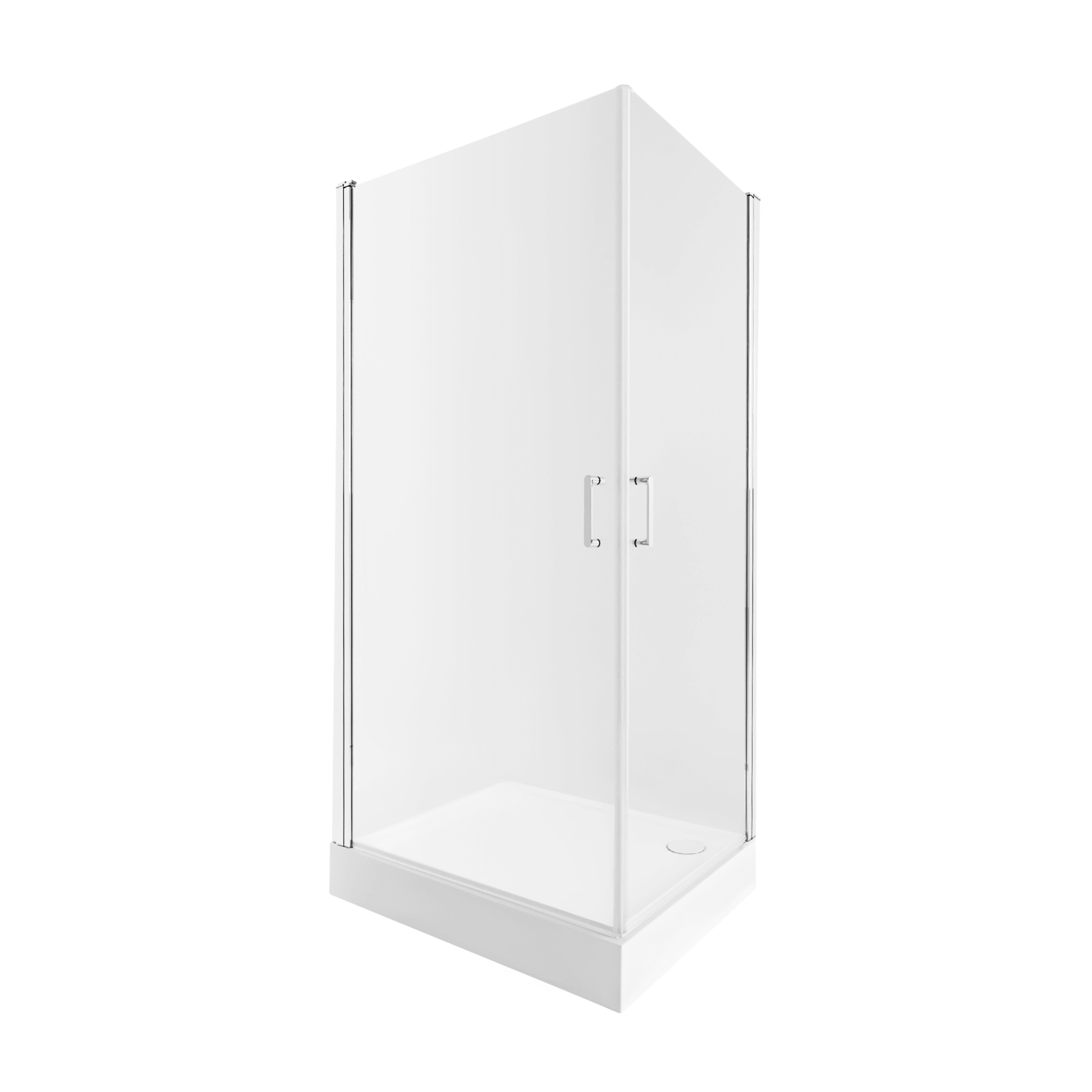 Набір Qtap душова кабіна Gemini CRM1018RC6 Clear 2020x1000x800 мм із піддоном Tern 301812C 100x80x12 см з сифоном