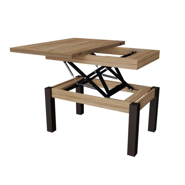 Стіл-трансформер журнальний Neman Баттерфлай дерево/ДСП Дуб сонома/Венге - фото 6 Стіл-трансформер журнальний Neman Баттерфлай дерево/ДСП Дуб сонома/Венге - фото 6