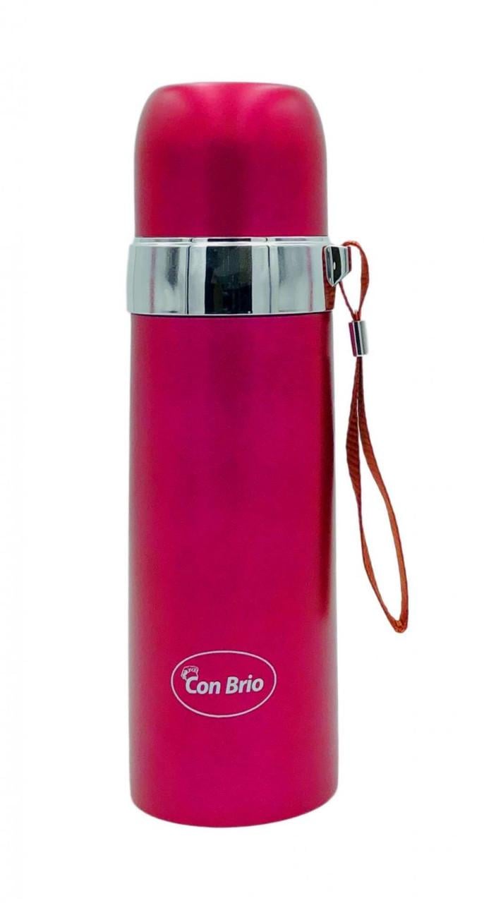 Термос питьевой Con Brio из нержавеющей стали 0,5 л Розовый (CB-382)