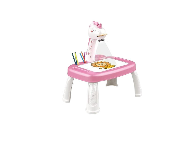 Столик с проектором детский Единорог подсветка/мелодия Pink/White (154790)