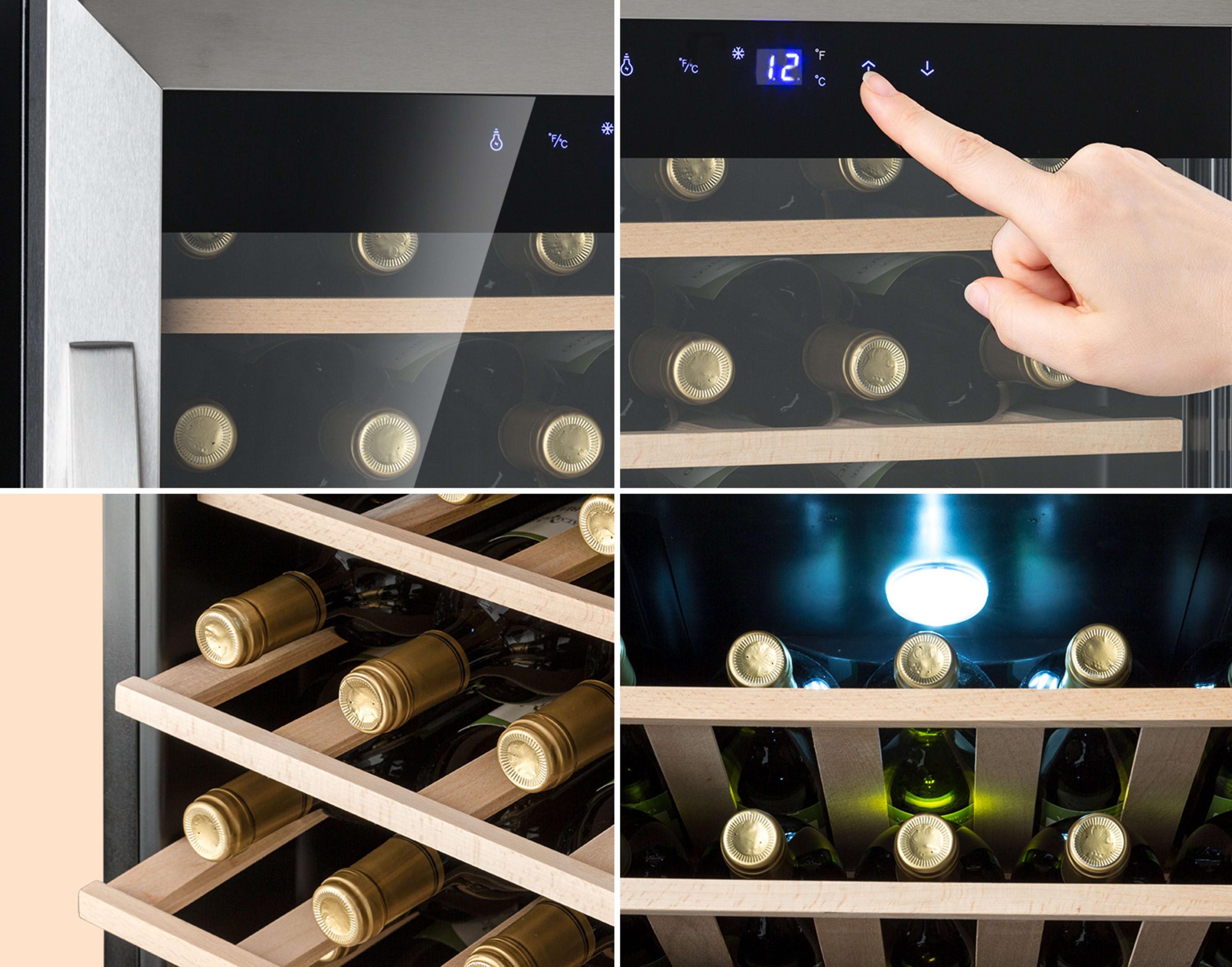 Холодильник для вина KLARSTEIN Vinamour 32 Uno на 36 пляшок з дерев`яними полицями 80 л (10041393) - фото 4 Холодильник для вина KLARSTEIN Vinamour 32 Uno на 36 пляшок з дерев`яними полицями 80 л (10041393) - фото 4