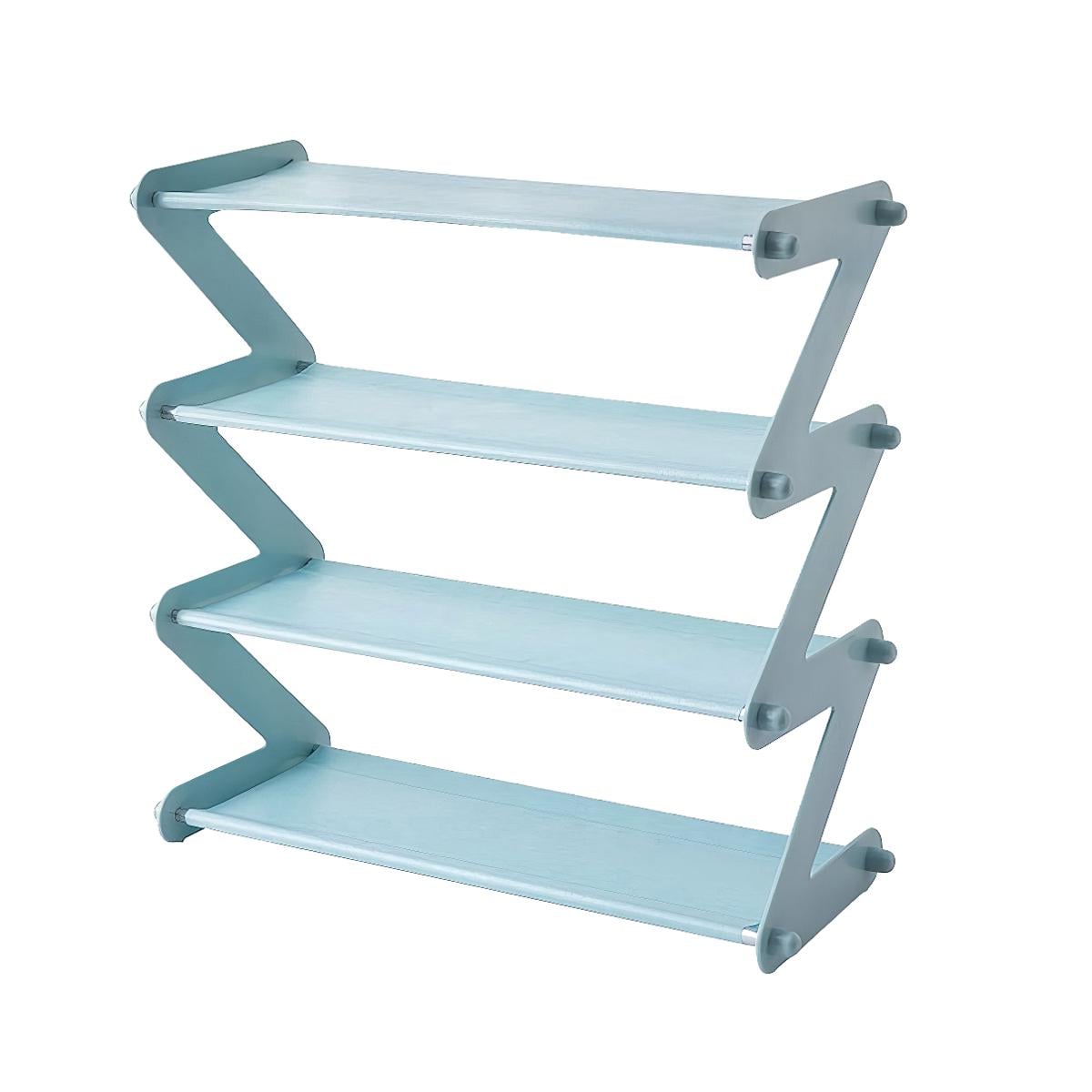 Полочка для обуви Shoe Rack 4 4 секции Голубой (1010405-Blue)