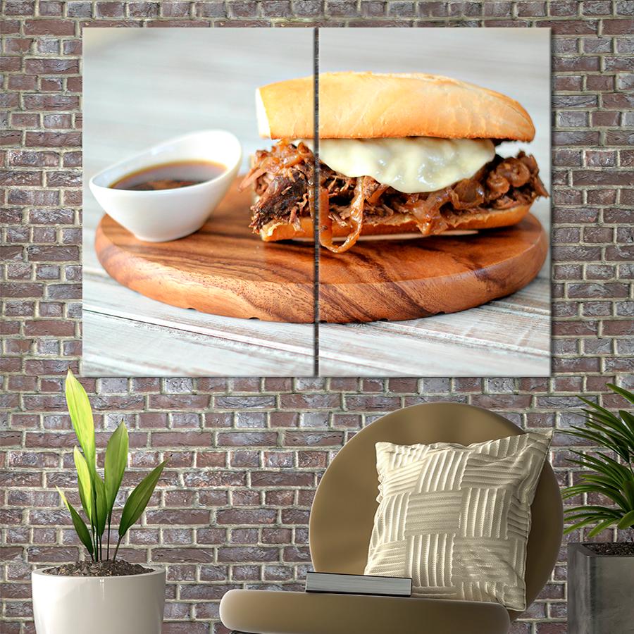 Настенний декор Сочный сэндвич с рваной свининой 111x81 см (A500-2)