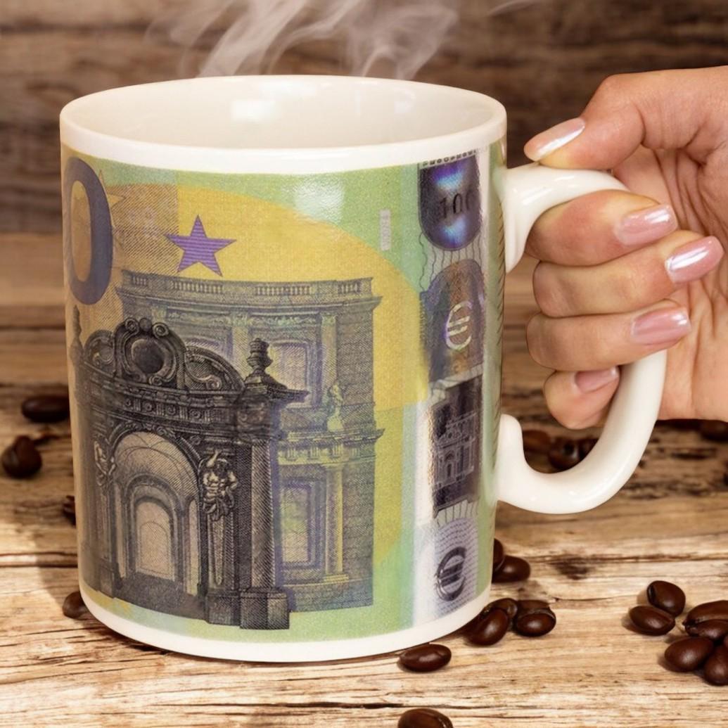 Большая керамическая кружка "Евро", 1 литр - фото 3