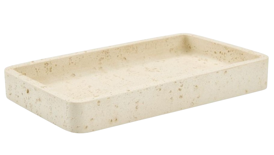 Поднос из камня 11х18х2 см Бежевый (ab7554b1)
