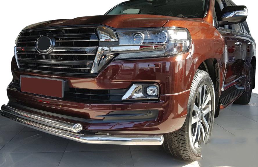 Передняя дуга ST014 70 мм на 48 мм CAN для Toyota Land Cruiser 200 нержавеющая сталь Хром