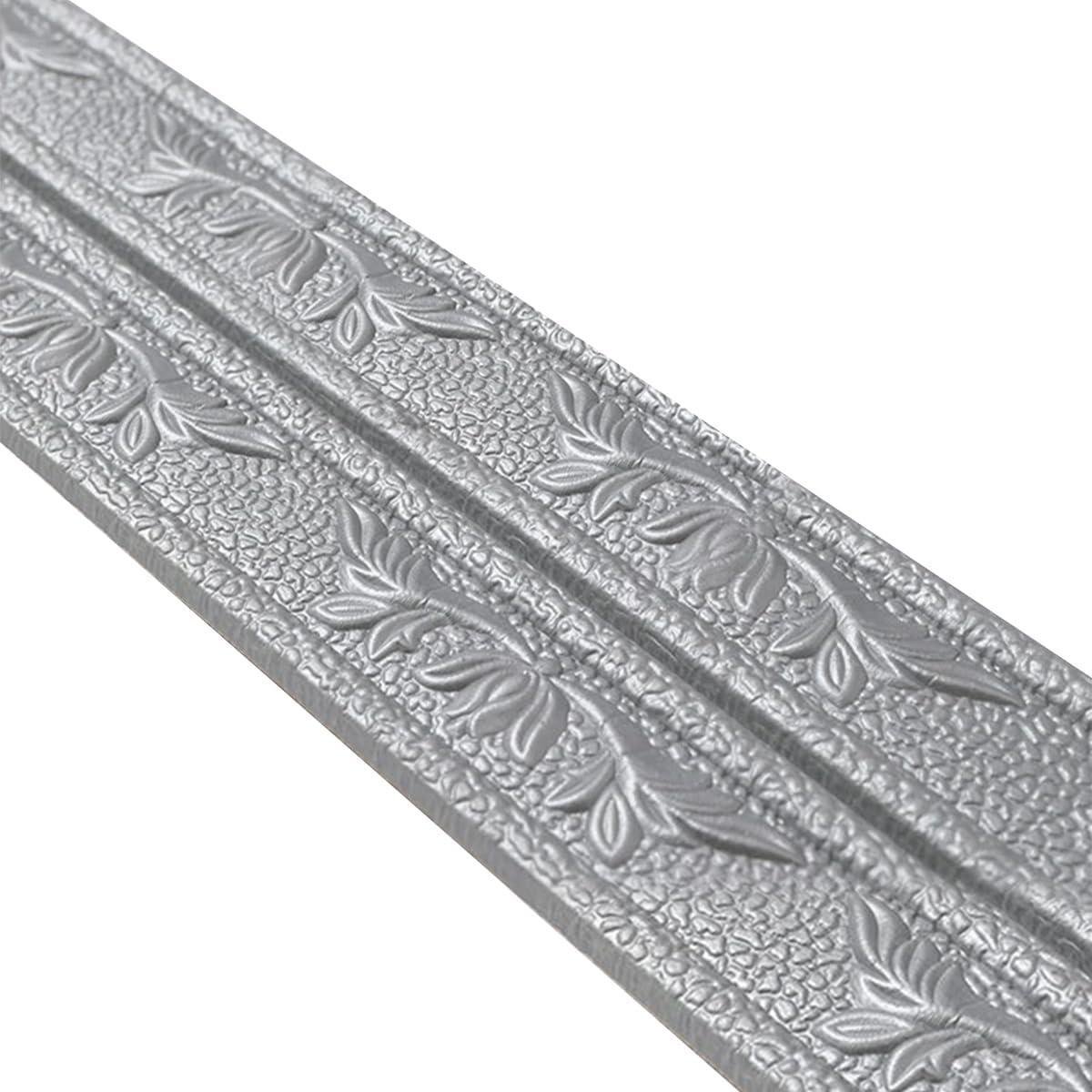 Плінтус-багет гнучкий самоклеючий універсальний 230x8 см Сірий (2743543673)