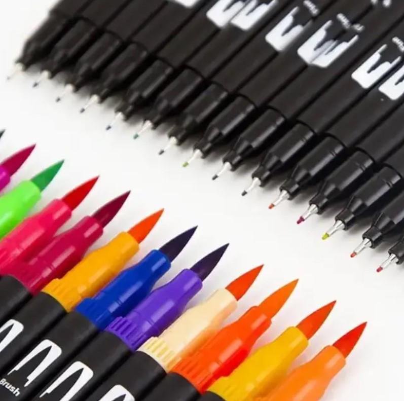 Фломастери акварельні двосторонні Dual Brush з сумкою 80 шт. (256) - фото 5 Фломастери акварельні двосторонні Dual Brush з сумкою 80 шт. (256) - фото 5
