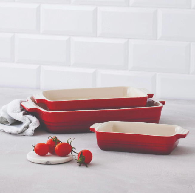 Набор из 3 форм для запекания Le Creuset Classic красный - фото 3