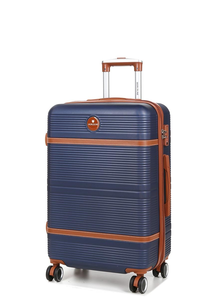 Чемодан средний Worldline M 66х42х25+5 см 74 л 3,6 кг Синий (629)