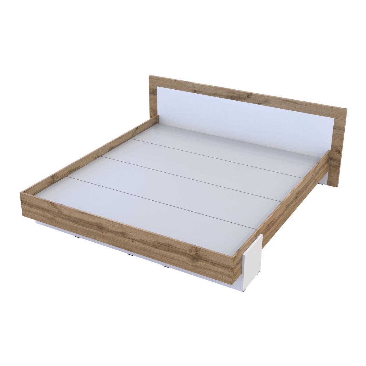 Ліжко двоспальне Doros Hugo 180х200 см Дуб Тахо/Білий (DRS-011323) Ліжко двоспальне Doros Hugo 180х200 см Дуб Тахо/Білий (DRS-011323)