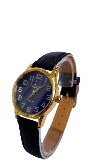 Часы женские на ремешке MC d-28 Gold/Blue/Black (3722)
