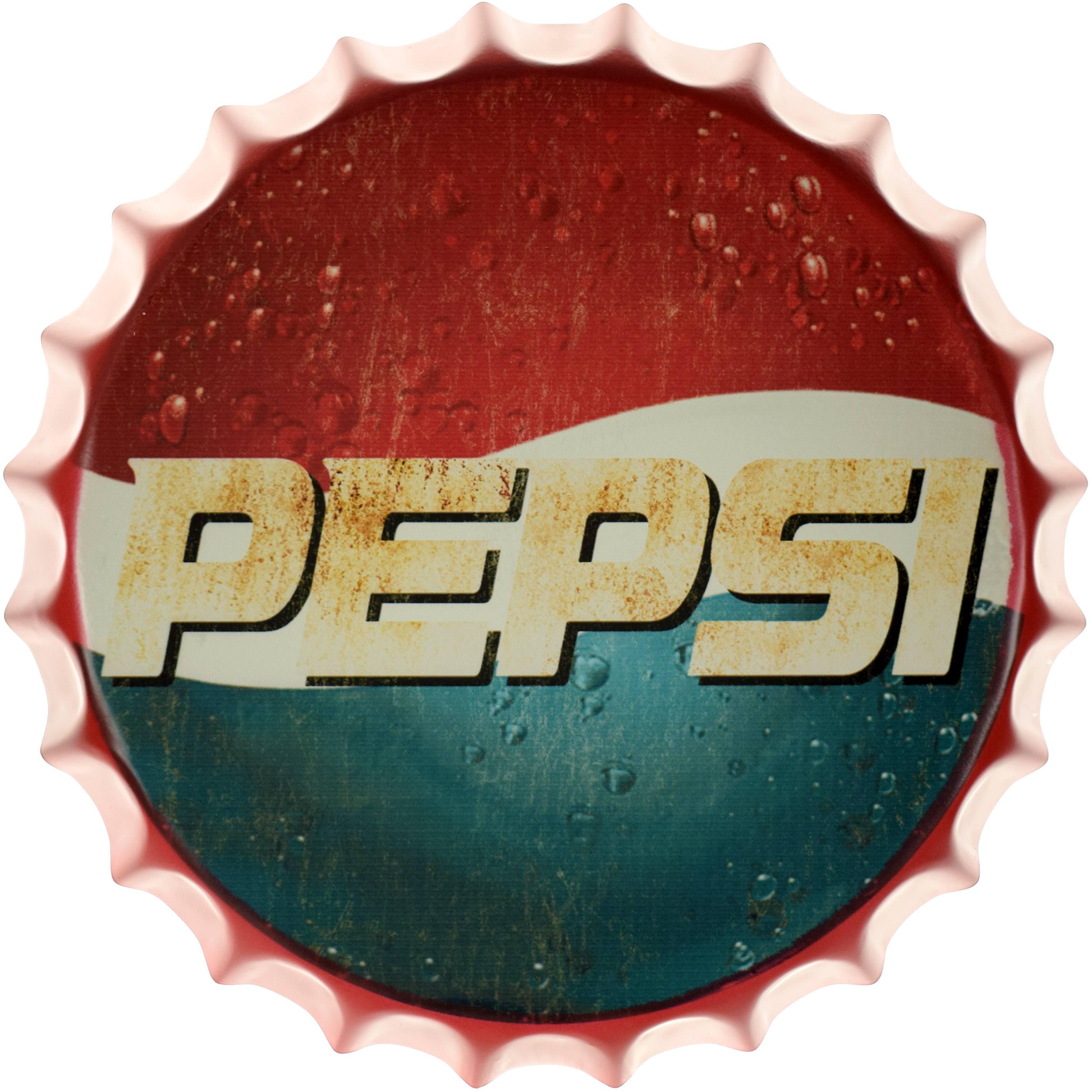 Табличка металлическая Pepsi Laguna крышка 35 см