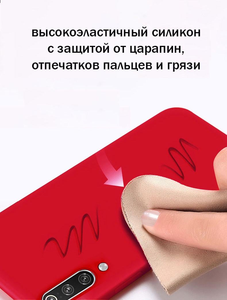 Силіконовий чохол Xiaomi Redmi 7A з мікрофіброю Liquid Silicon Case Хакі Хакі 2289P - фото 2