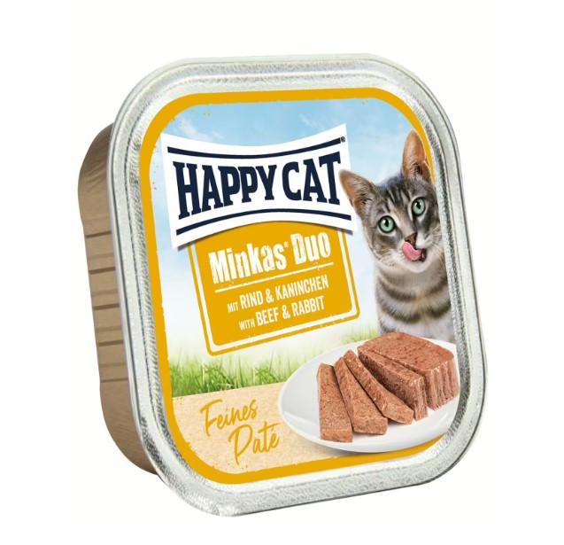 Консервы для кошек Happy Cat Minkas Duo с говядиной и кроликом 100 г (1005202)