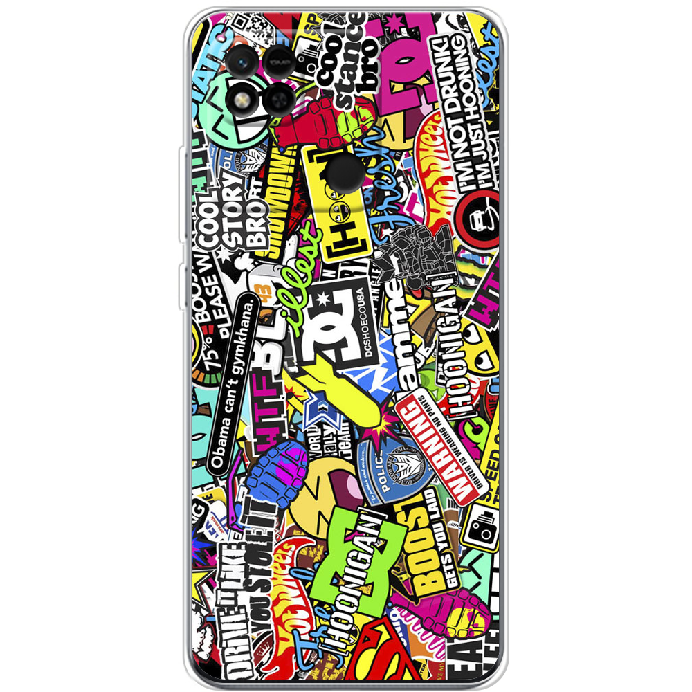 Чехол BoxFace Xiaomi Redmi 10A Multicolored Inscriptions Прозрачный силикон (44590-up880-44590)