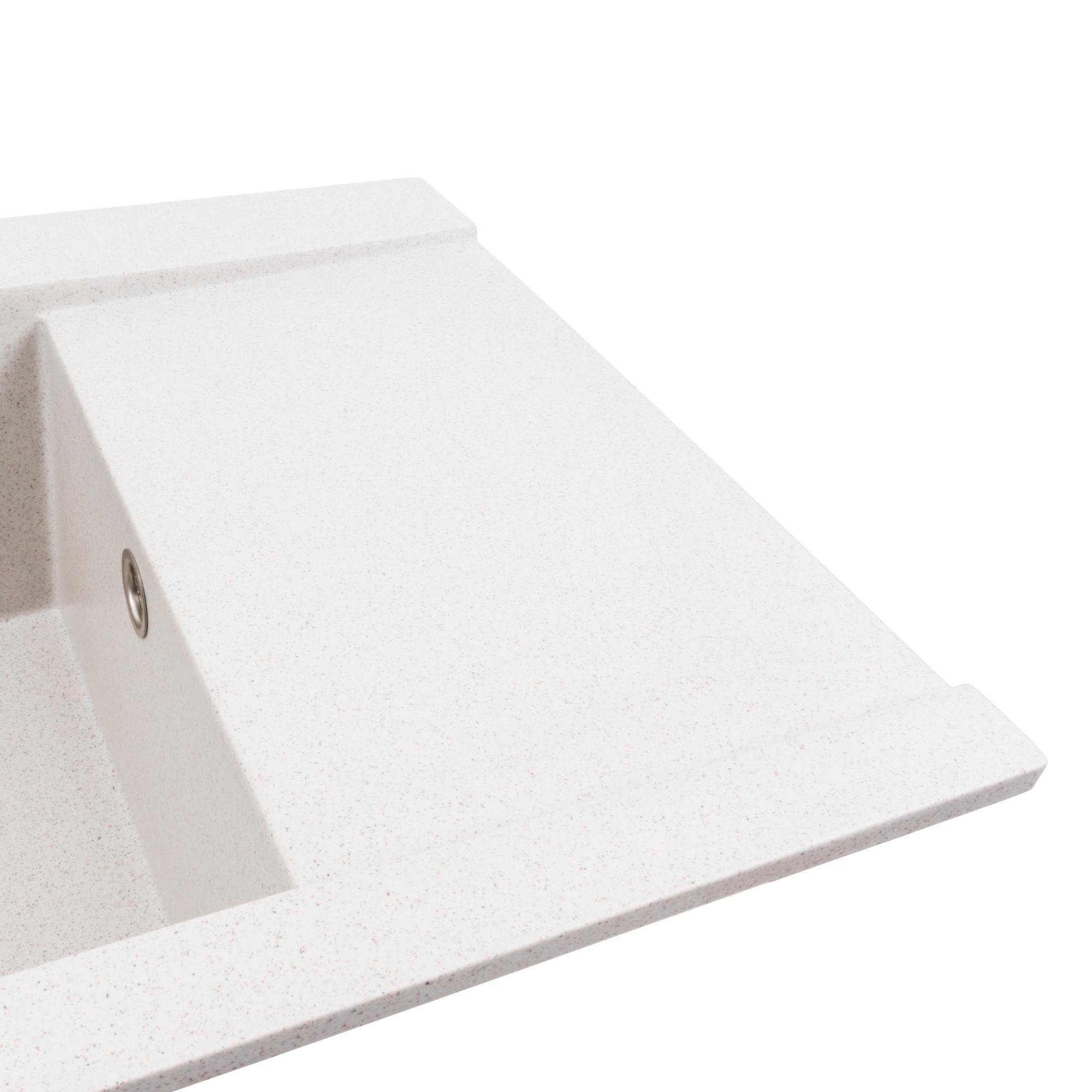 Мийка кухонна Platinum PLS-A40274 гранітна прямокутна 960x510 мм Білий (25968564) - фото 4 Мийка кухонна Platinum PLS-A40274 гранітна прямокутна 960x510 мм Білий (25968564) - фото 4