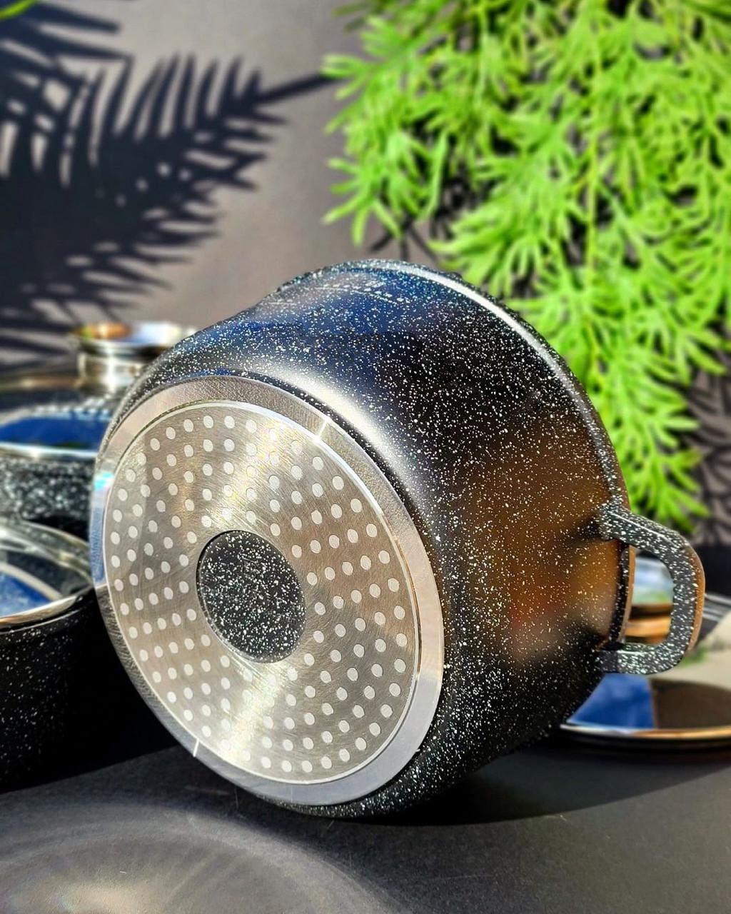 Набір казанів Edenberg із мармуровим антипригарним покриттям 3 шт. (EB-8140) - фото 4 Набір казанів Edenberg із мармуровим антипригарним покриттям 3 шт. (EB-8140) - фото 4