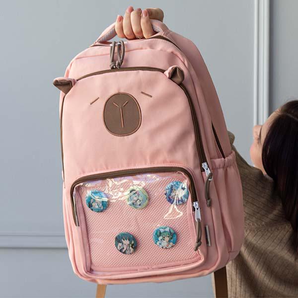 Рюкзак молодежный Capybara 45х31х13 см Розовый (ЦБ-00032201) - фото 3 Рюкзак молодежный Capybara 45х31х13 см Розовый (ЦБ-00032201) - фото 3