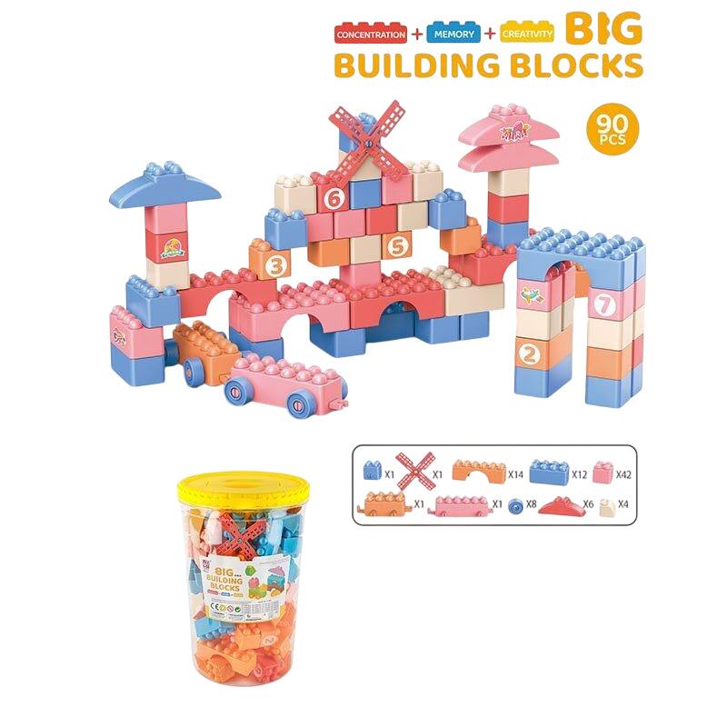 Конструктор Big Building Blocks 90 деталей у відрі Multicolor (164946) - фото 2