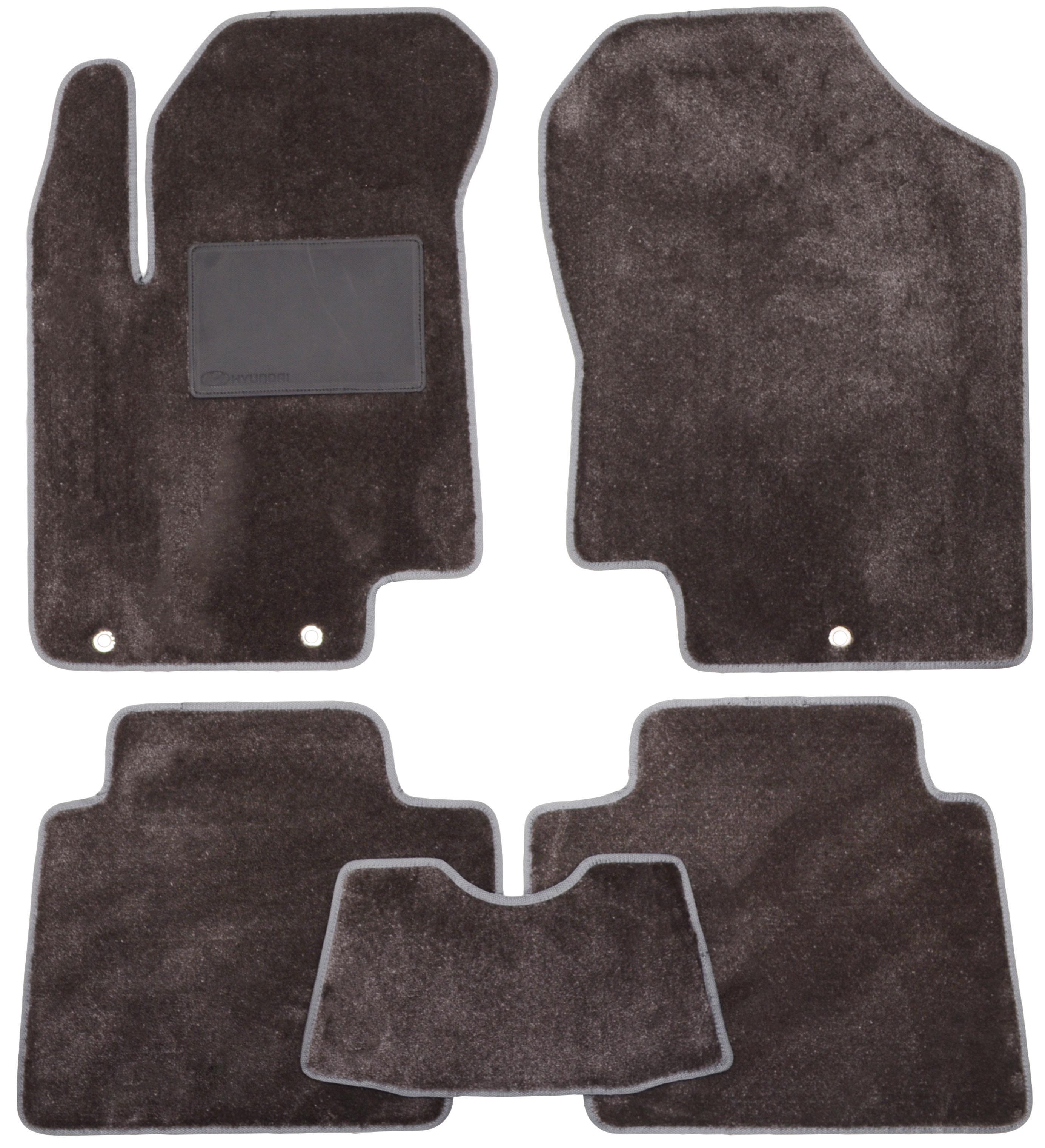 Коврики Optimal в салон для Hyundai i20 2008/2014 текстильные Серый