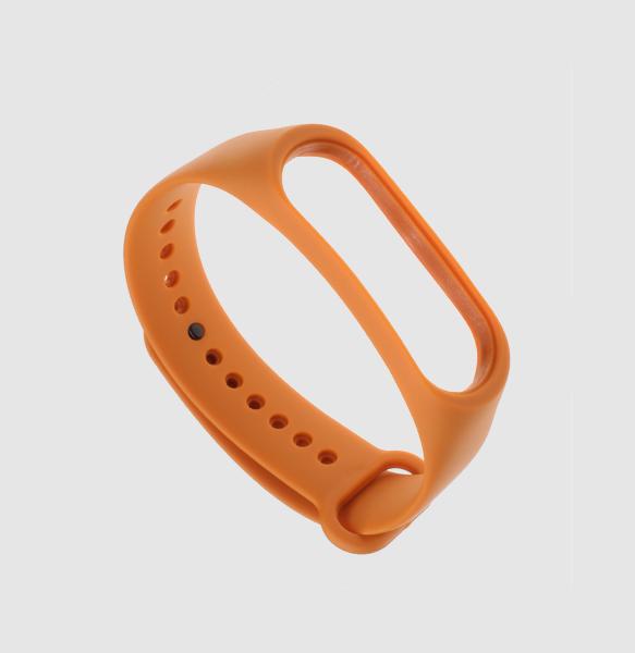 Ремешок для смарт-часов Xiaomi Mi Band 4/3 силиконовый Темно-оранжевый (2418P)