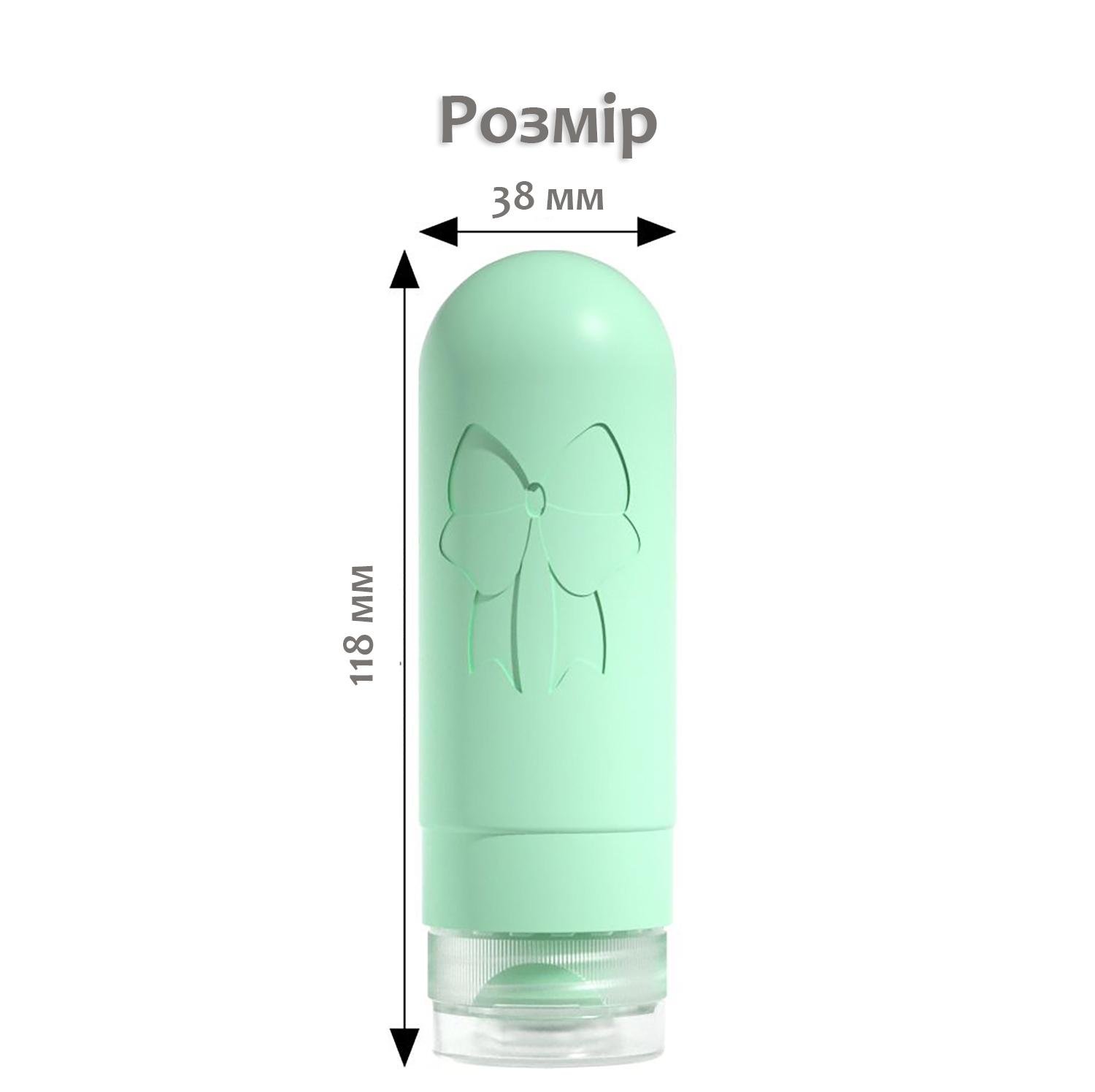 Набор дорожных баночек емкости для путешествий силиконовые 4 шт. 60 и 90 мл в косметичке Зеленый (113_4_0_2С) - фото 11 Набор дорожных баночек емкости для путешествий силиконовые 4 шт. 60 и 90 мл в косметичке Зеленый (113_4_0_2С) - фото 11