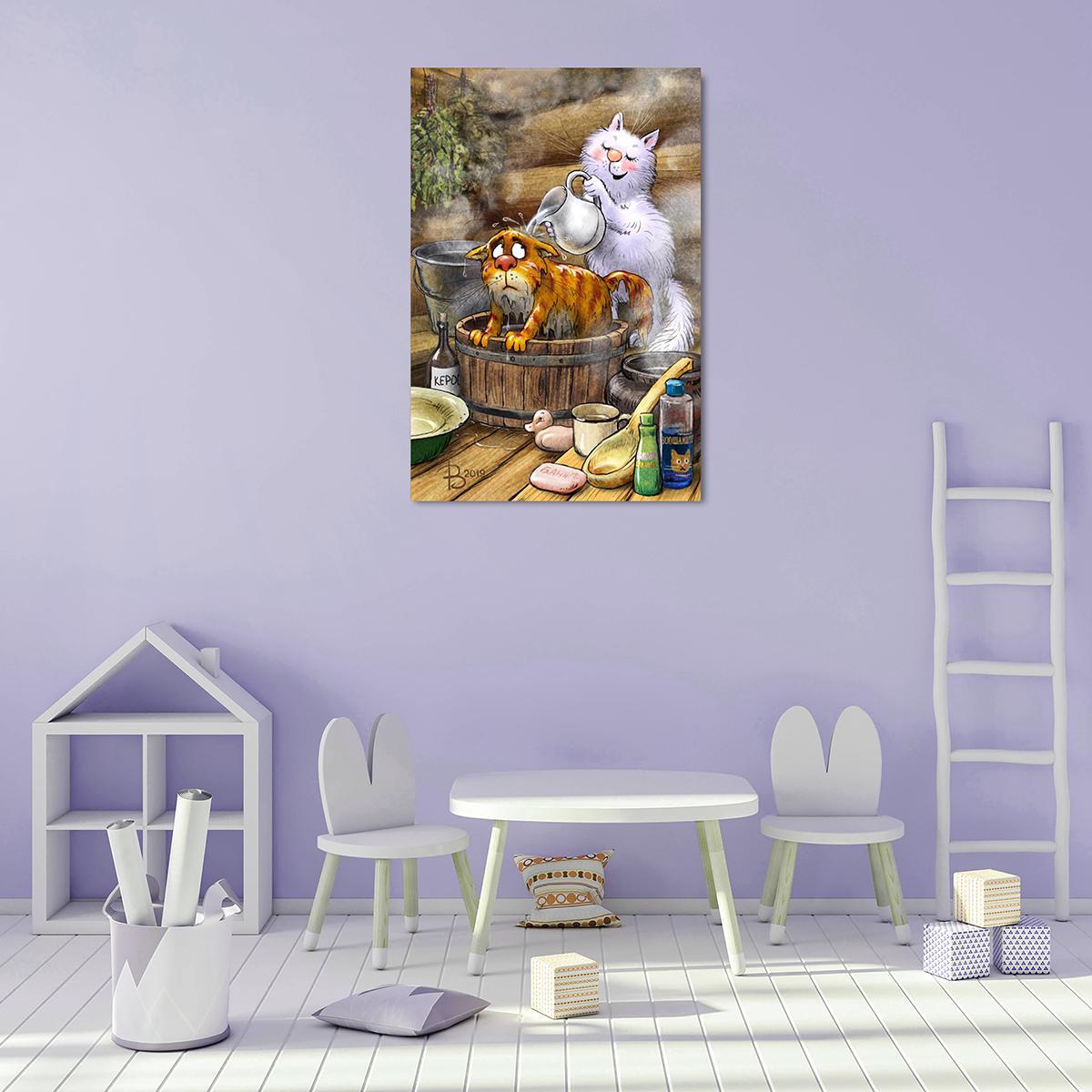 Модульная картина В баньке 1 модуль 60x90 см (_rinaz_2019194423)