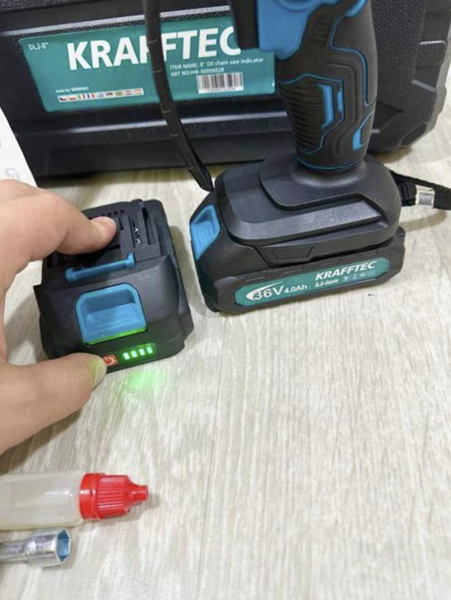 Пила акумуляторна Krafftec 36V 4 Ah 1000 Вт 2 х АКБ (30477274) - фото 7 Пила акумуляторна Krafftec 36V 4 Ah 1000 Вт 2 х АКБ (30477274) - фото 7