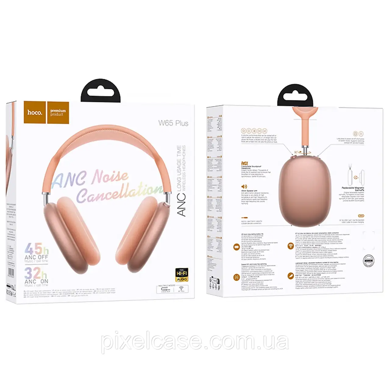 Наушники беспроводные Hoco Orange (W65) - фото 4 Наушники беспроводные Hoco Orange (W65) - фото 4