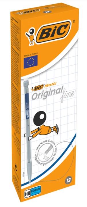 Олівець BIC Matic Original Fine HB 0,5 мм механічний з гумкою 12 шт. (2700695586) Олівець BIC Matic Original Fine HB 0,5 мм механічний з гумкою 12 шт. (2700695586)