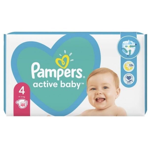 Підгузки Pampers Active Baby 4 9-14 кг 46 шт.