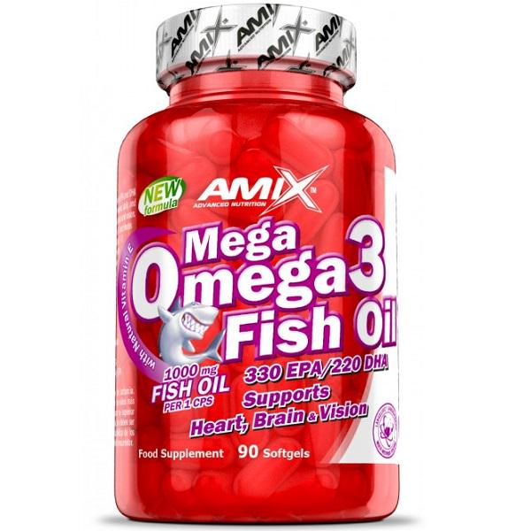 Омега для спорту Amix Nutrition Mega Omega 3 Fish Oil 1000 мг 90 Softgels