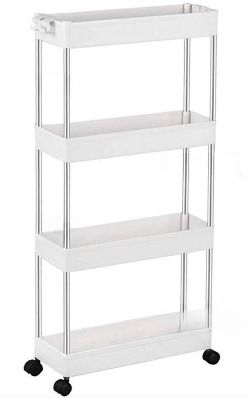 Полка-органайзер напольная для ванной и кухни на колесиках (Bathroom Rack)