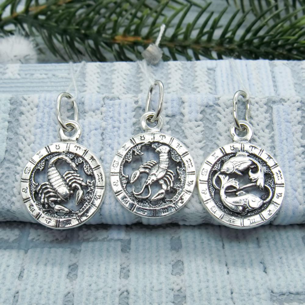 Срібний підвіс знак зодіаку Скорпіон 24 жовтня-22 листопада (1170366933) - фото 3