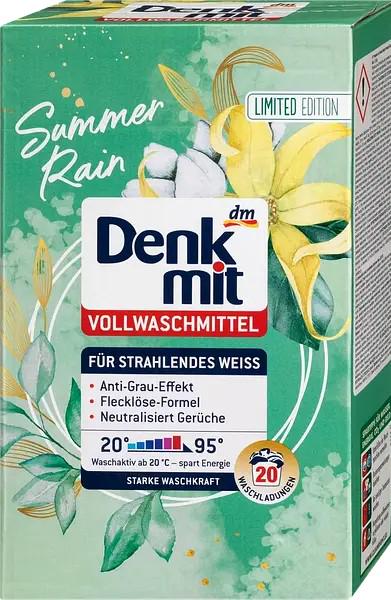 Пральний порошок для білої білизни Denkmit Vollwaschmittel Summer Rain 1,3 кг