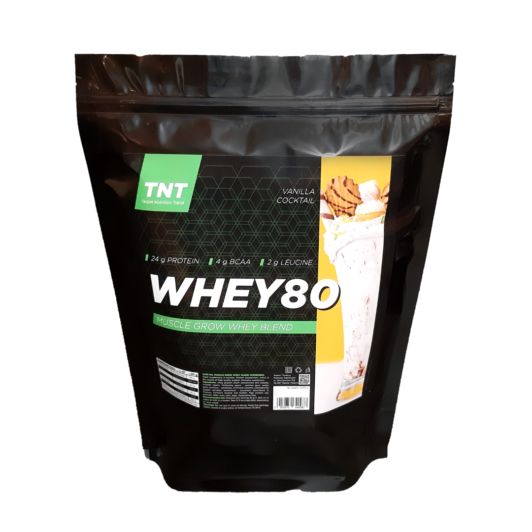 Протеїн TNT Nutrition Muscle Grow Whey 80 Ванільний коктейль 2 кг (12082173)